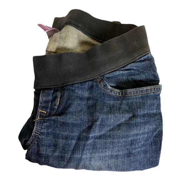Old Navy Maternity Low Rise Boot Cut Knit Panel Womens Jeans Tag 30 Blue W30xL31 - Picture 12 of 12
